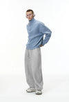 Wide Leg Mozaik Desenli Jogger, yan görünüm — Navra Wear