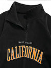 Vintage Polar Sweatshirt, yakın çekim — Navra Wear