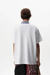 Gingham Tie Collar Big-Silhouette Short Sleeve T-Shirt