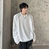 Collar Round Padded Long Sleeve T-Shirt