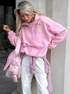 Rose Fleece Boxy Zip Top