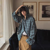 Hood-Top Plaid Casual Long Shirt