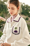 French Cut Polo Neck Sweatshirt