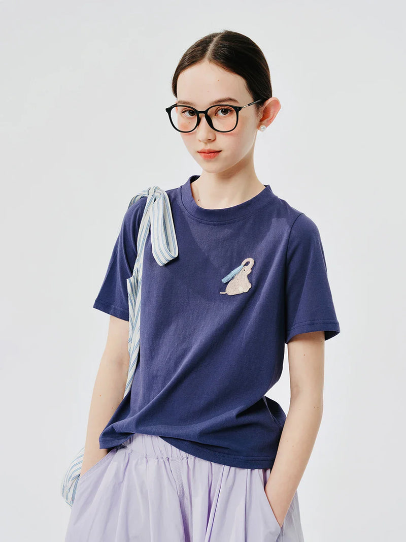 Heritage Style Hand-Stitched Round Neck T-Shirt
