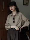Sage K-Style Elegant Long Casual Top