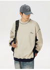 Patchwork Oversize Termal Sweatshirt, önden görünüm — Navra Wear