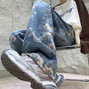 Oversized Flower Bell Leg Denim