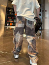 Color Block Tapered Retro Trousers
