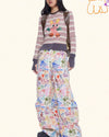 Colorful Cargo Hip-Hop Wide-Leg