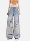 Metro Torn High-Rise Painted Bell Leg Denim