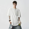 Iced Button Design Block-Color Color Round T-Shirt