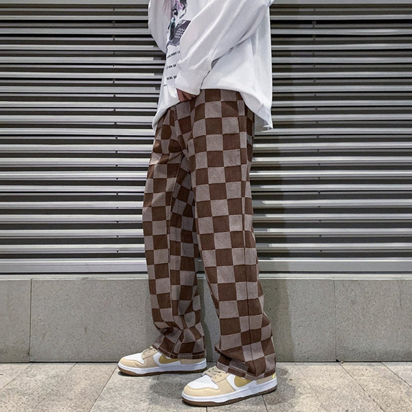 Brown Plaid Denim alternatif görünüm
