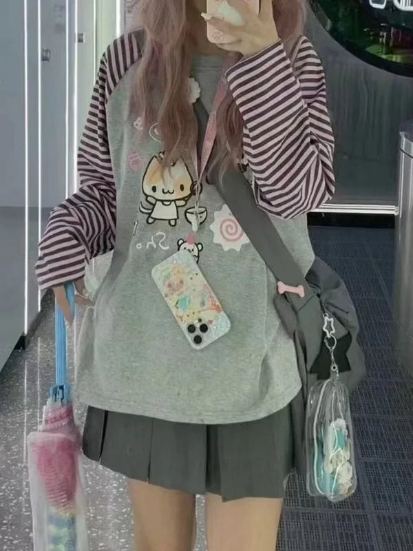 Digital-Age Adorable Print Raglan T-Shirt alternatif görünüm