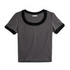 O-Neck Slim Color Contrasting T-Shirt