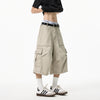 Western Style Metro Cotton Utility Denim Shorts