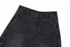 Side-Torn Rinse Denim Shorts