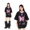 Women Flutter-Print Print Hip Hop Funny Polyester T-Shirt