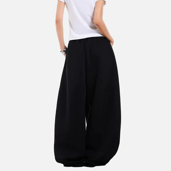 Wide Leg Kore Baskılı Jogger alternatif görünüm