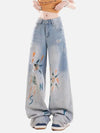 Metro Torn High-Rise Painted Bell Leg Denim