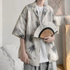 Ice Silk National Print Vintage Loose Top