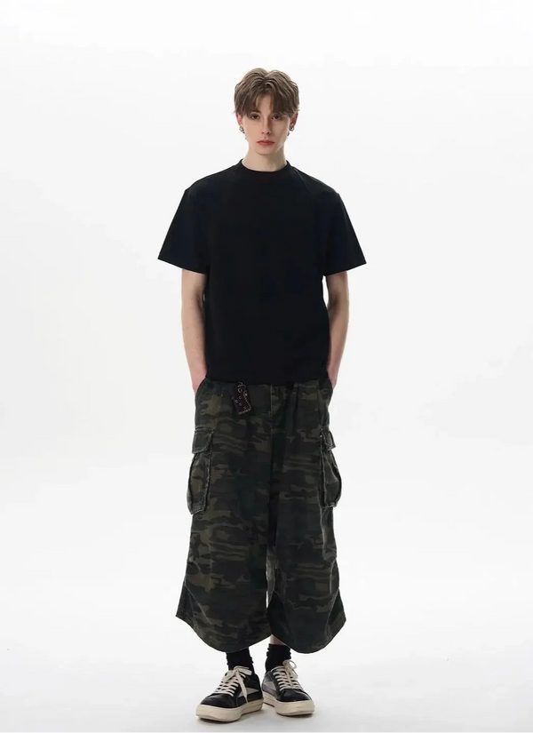 Fit Box Stitched Cotton Space T-Shirt