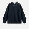 Harf Baskılı Bisiklet Yaka Sweatshirt, önden görünüm — Navra Wear