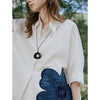 Shoulder-Stitch Mid-Length Woven Top