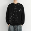 Soyut Baskılı Sweatshirt, yakın çekim — Navra Wear