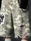Heavy-Duty Summer Personalized Broken Hole Denim Shorts