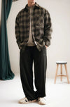 Premium Vintage Plaid Coat-Style Top