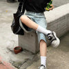 2000s Wide Leg Denim Shorts