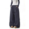 Indigo Grid High-Rise Wide-Leg