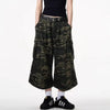 Woodland Wide Leg Denim Shorts