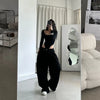 Stripe Vintage Wide-Leg Sweatpants