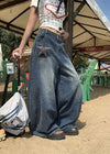 2000s Dark Grunge Stellar Oversized Denim