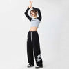 Kadın Bol Kesim Yıldız Baskılı Jogger, yan görünüm — Navra Wear