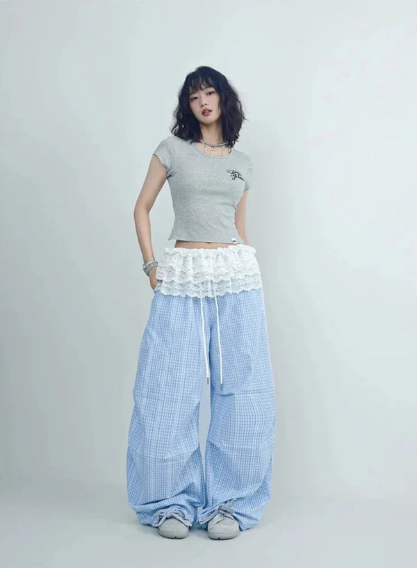 Blue Check Sport Trousers alternatif görünüm