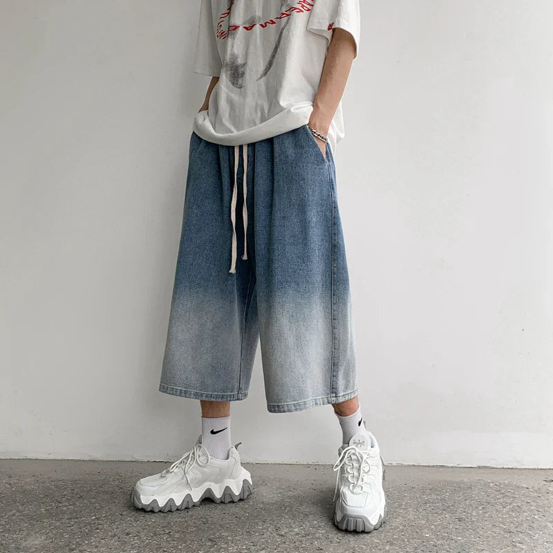 Men's Metro Ombre Calf-Length Denim Shorts