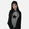 Darkwave Relaxed-Cut Contrast Color Long Sleeve T-Shirt