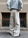 Cyber 2000s Printed White Relaxed Denim