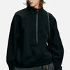 Solid Half-Zip Long Sleeve Top