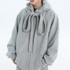 Strap Velvet Casual Hood Sweatshirt