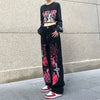 2000s Metro Black Urban Beat Oversized Denim