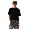Polished Pure-Hue Color Short Sleeve Button T-Shirt