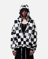 Dark Check Zip Sweatshirt