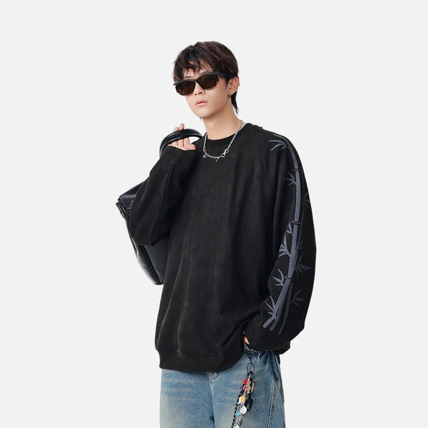 Nature Grid Crewneck Sweatshirt alternatif görünüm