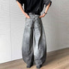 Plush Seoul Style Ombre Bell Leg Denim