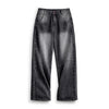 Black Mid-Waist Classic Cut Denim