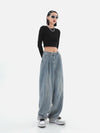 Kadın Wide Leg Pantolon, kombin görünüm — Navra Wear