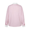 Stitch-Accent Stripe Long Sleeve Top